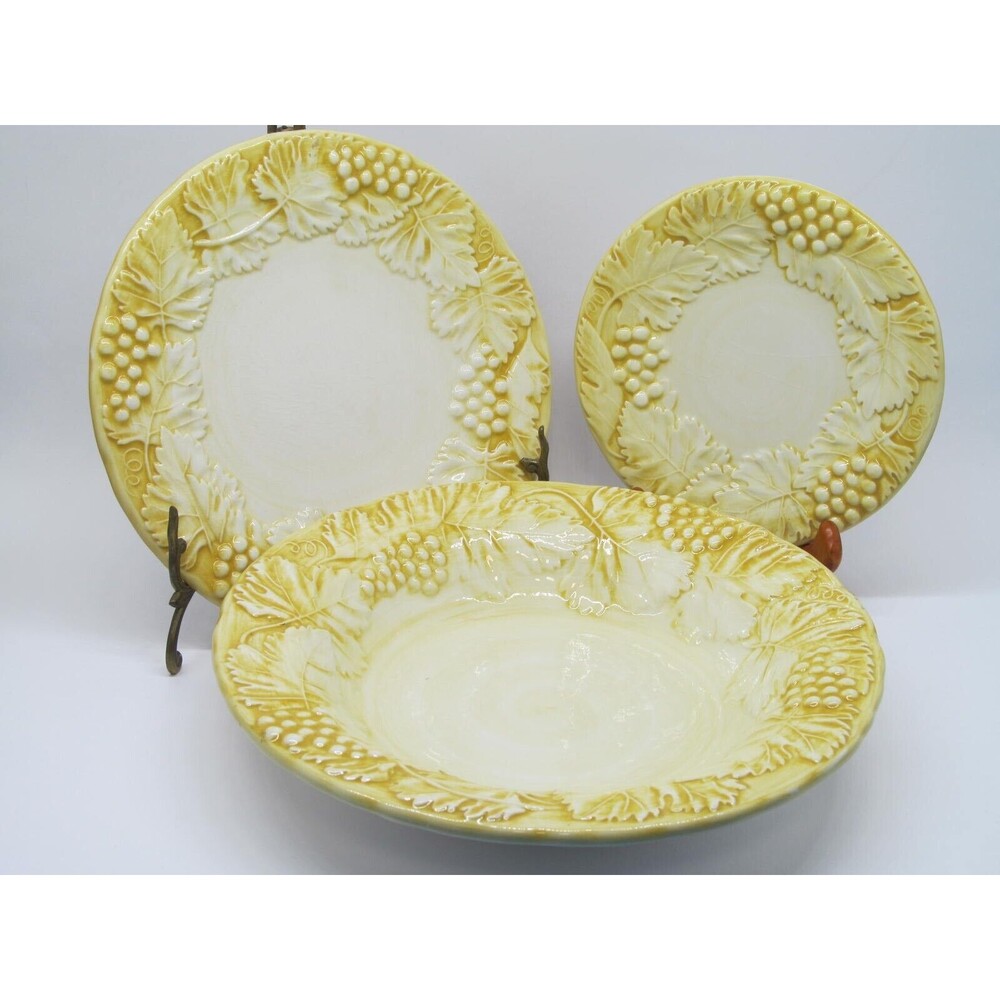 Williams Sonoma Napa Saffron Yellow 10.5 Pasta Bowl 8.75 Plate 6.5 Plate READ